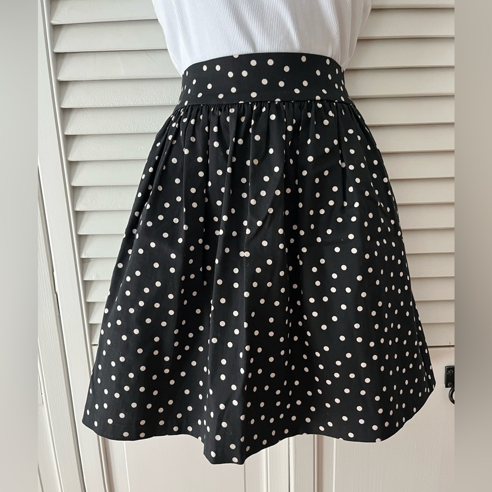 Aqua Polka Dot Pleated Skirt Size M